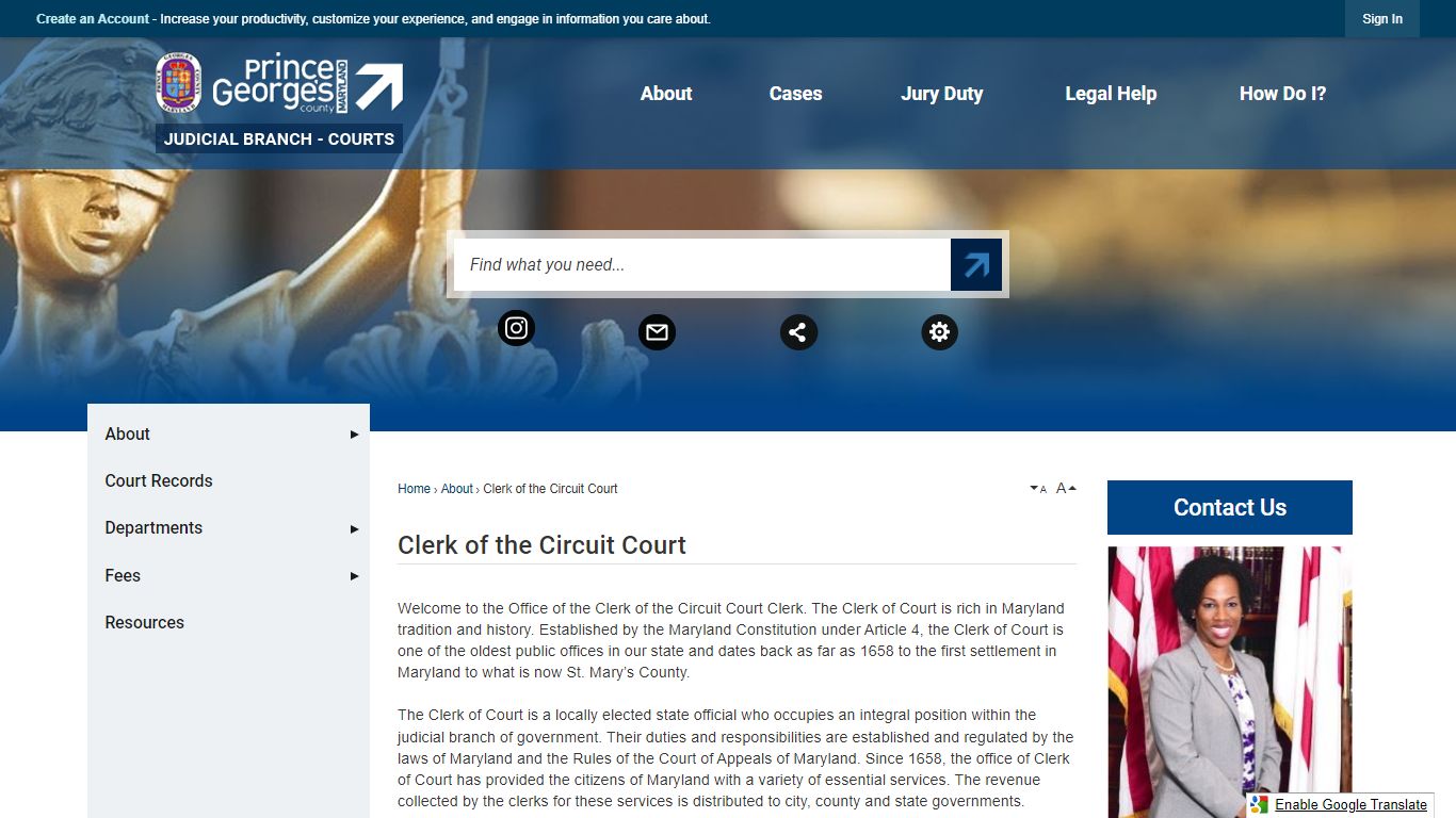 Clerk of the Circuit Court | Prince George's County Judicial, MD